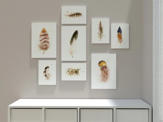 Goldfinch shown in a room setting