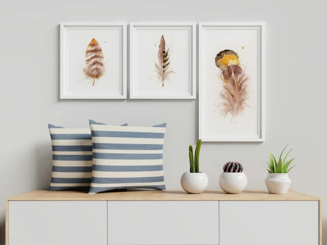 Goldfinch shown in a room setting