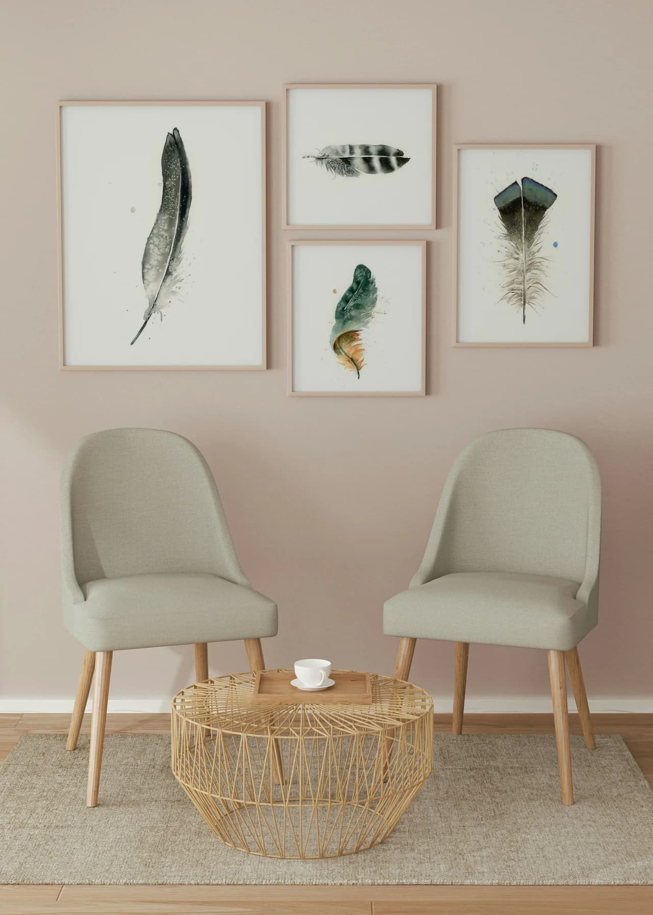 Ringneck Pheasant shown in a room setting