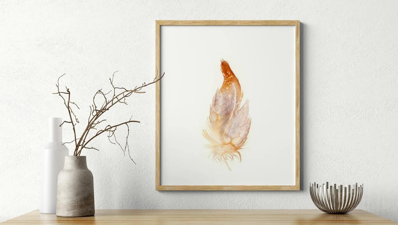Barn Owl shown in a room setting