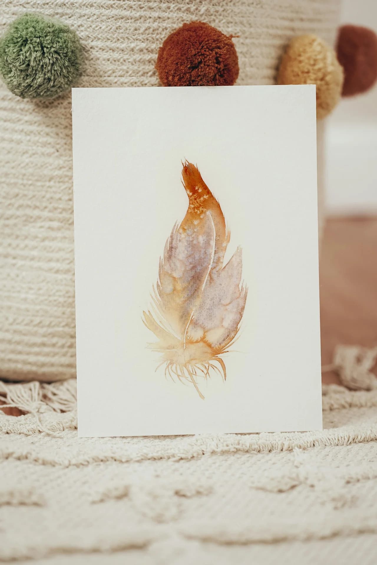 Barn Owl shown in a room setting