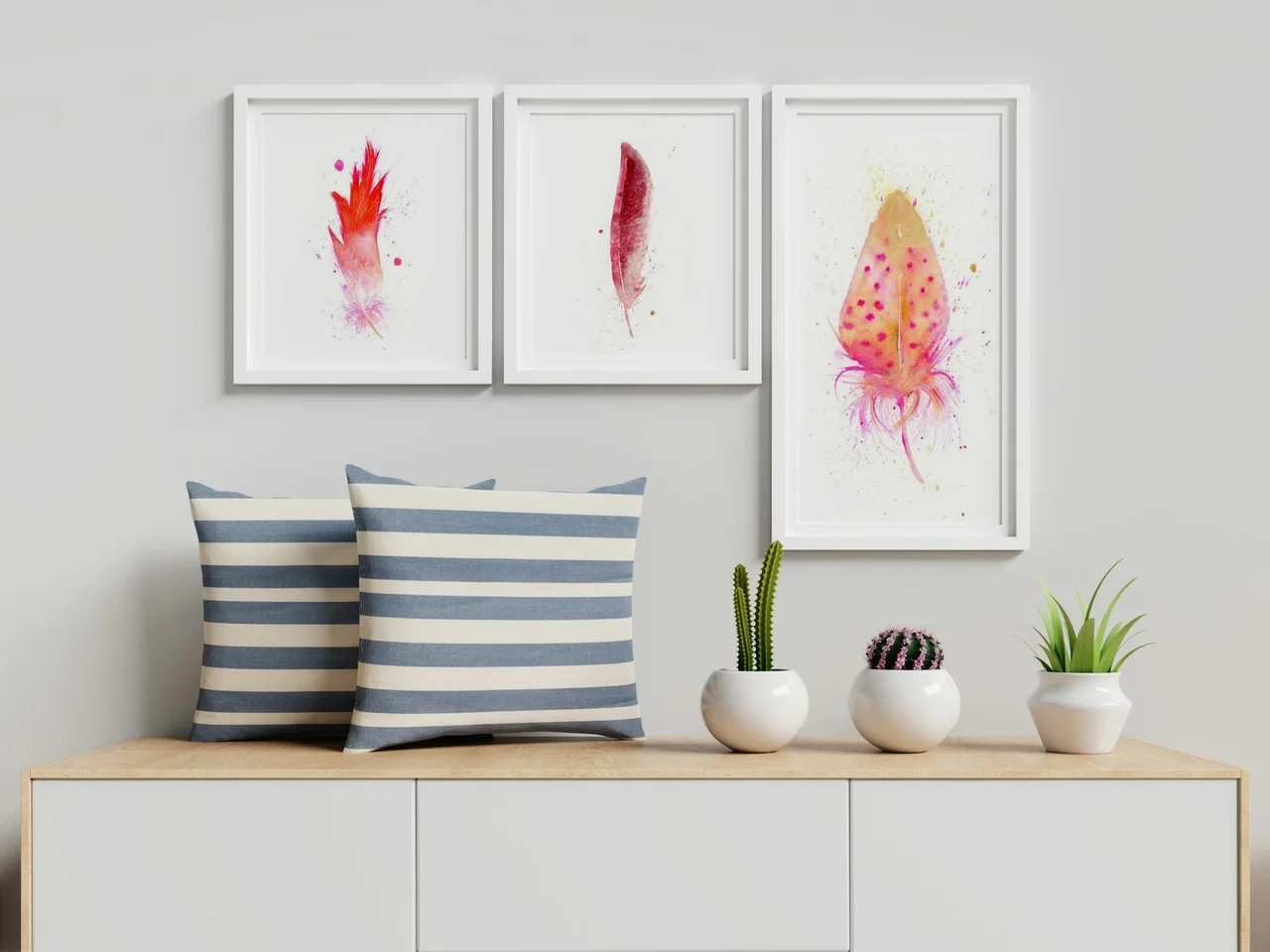 Roseate Spoonbill shown in a room setting