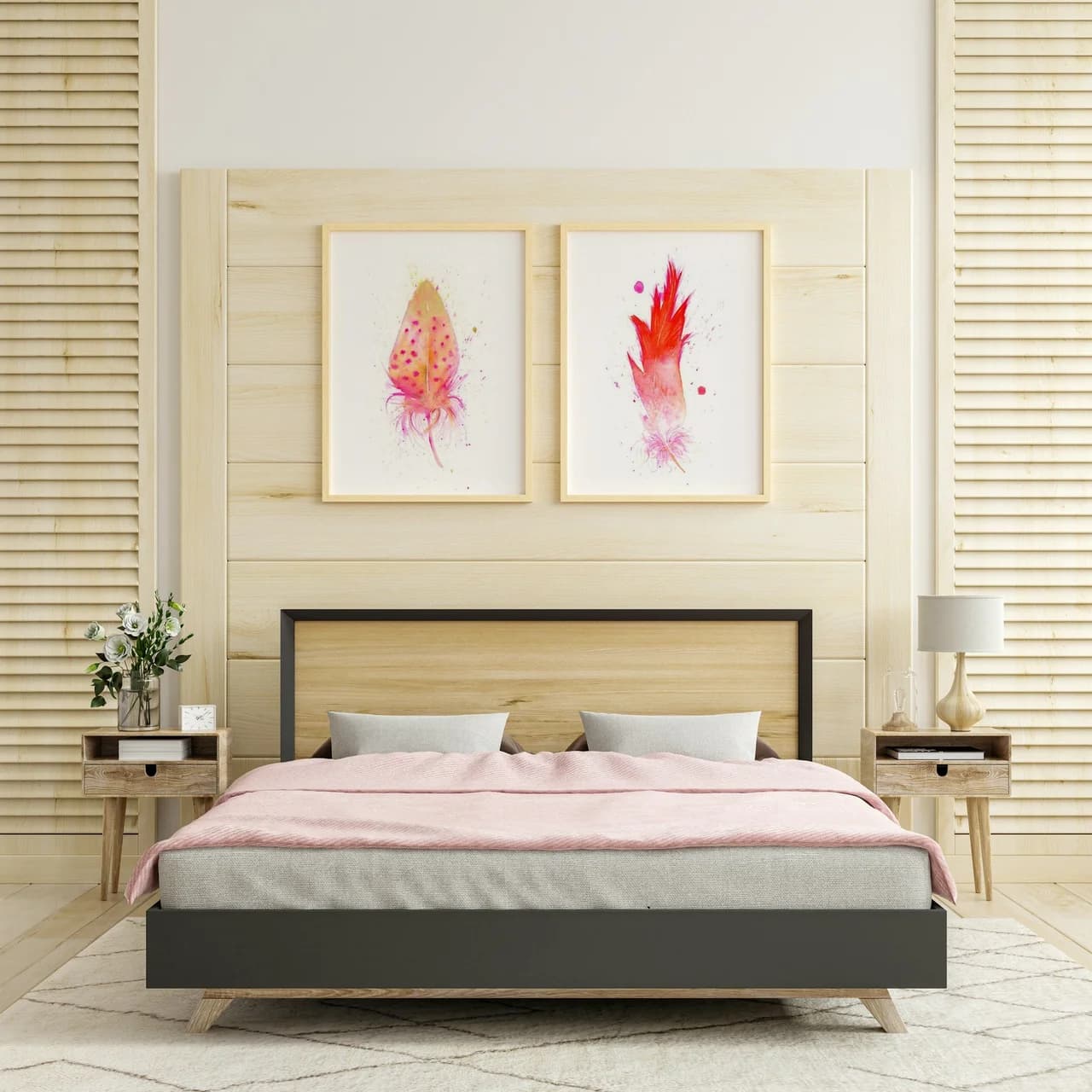 Roseate Spoonbill shown in a room setting