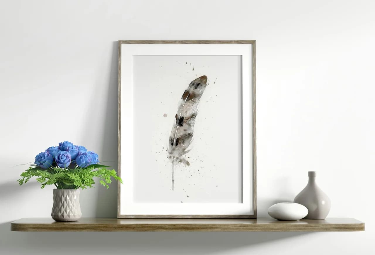 Hawk shown in a room setting
