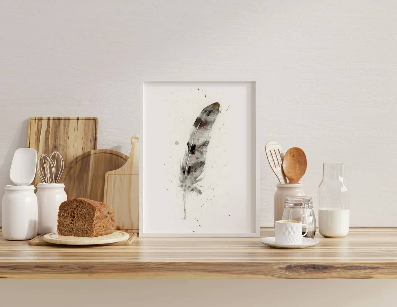 Hawk shown in a room setting