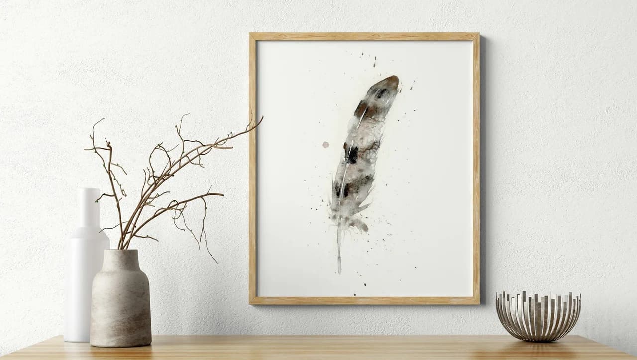 Hawk shown in a room setting