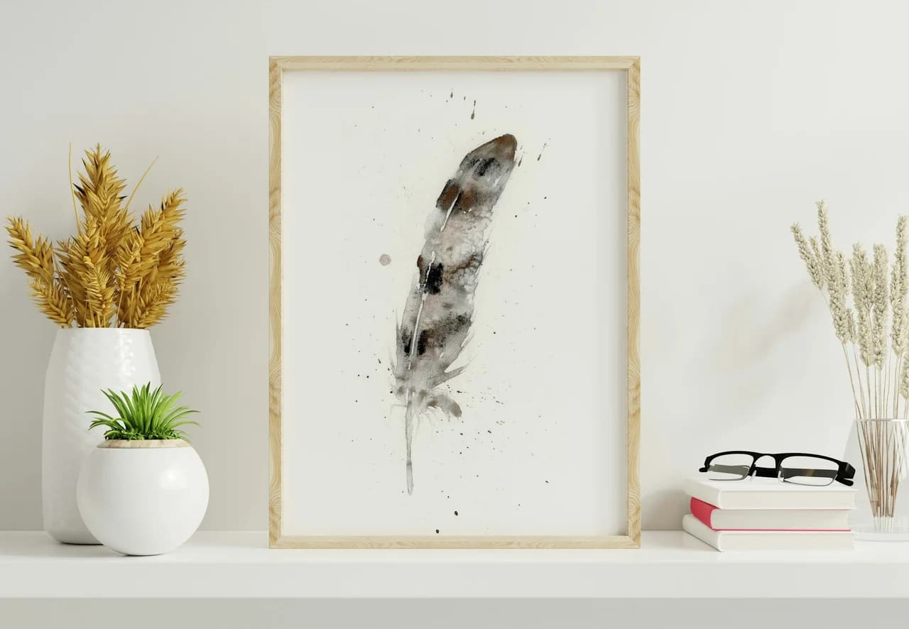 Hawk shown in a room setting