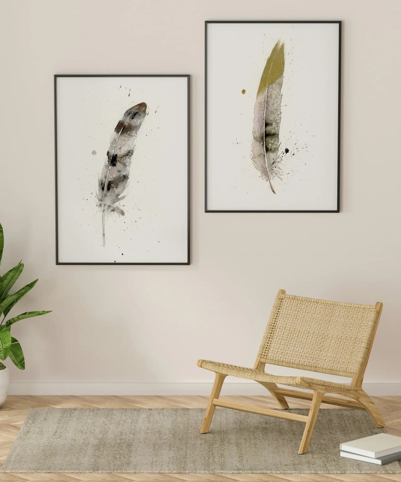 Hawk shown in a room setting
