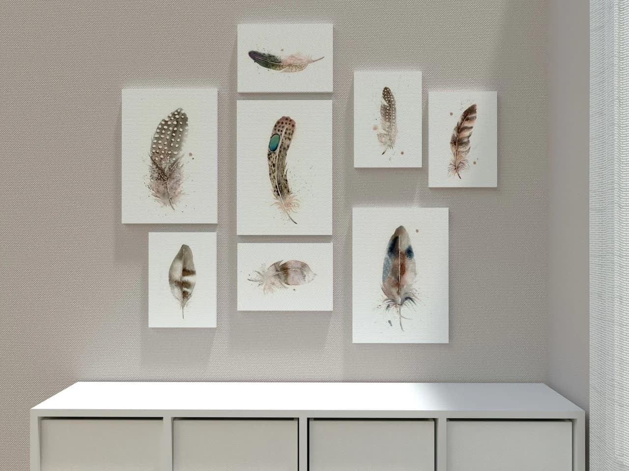 Cooper's Hawk shown in a room setting