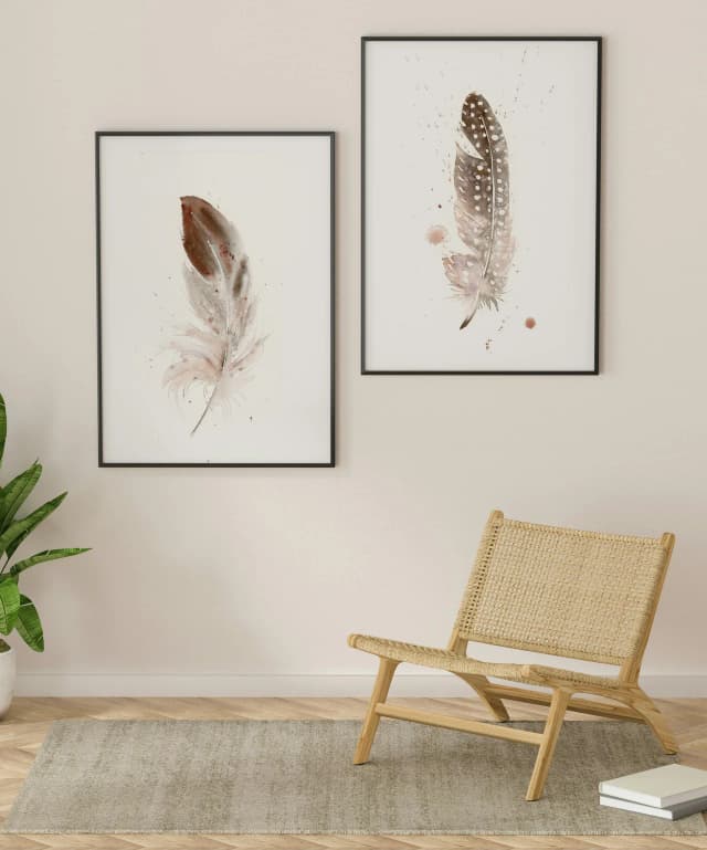 Red-tailed Hawk shown in a room setting