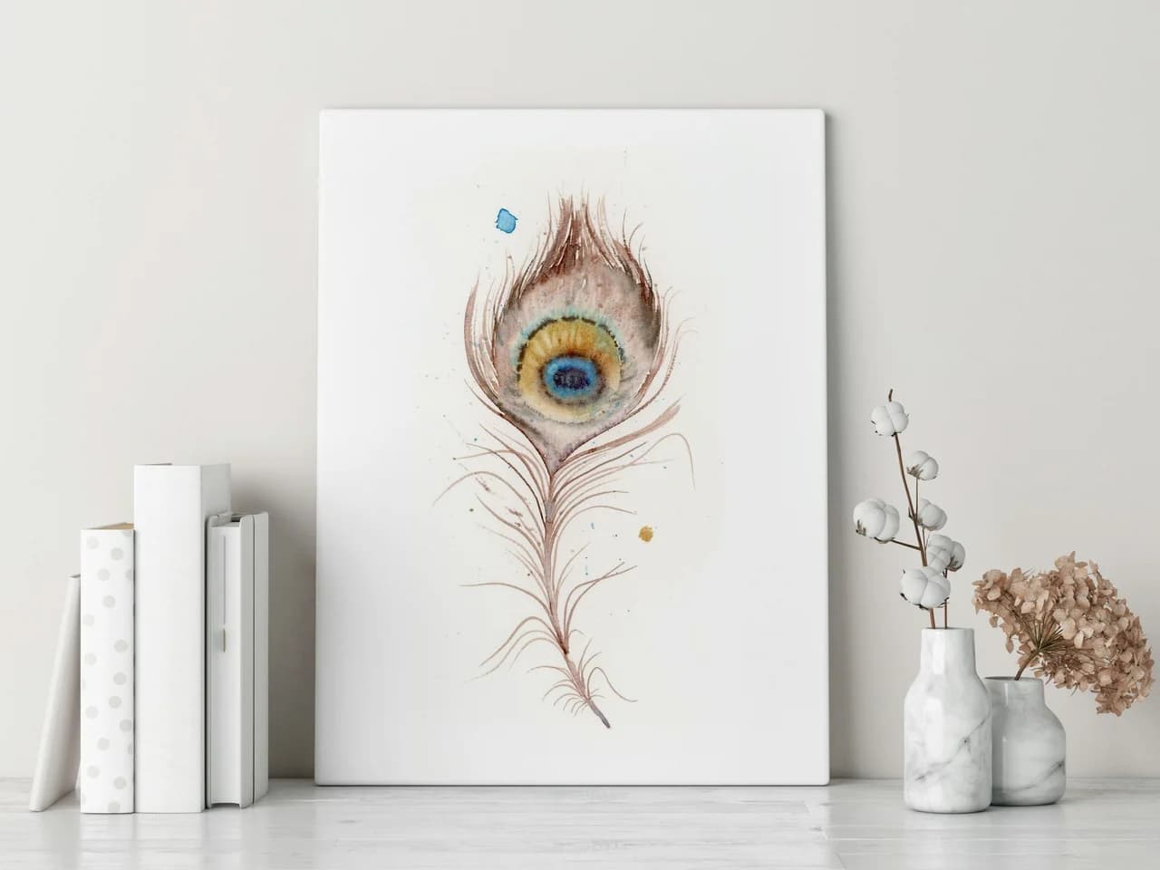 Peacock Inspired shown in a room setting