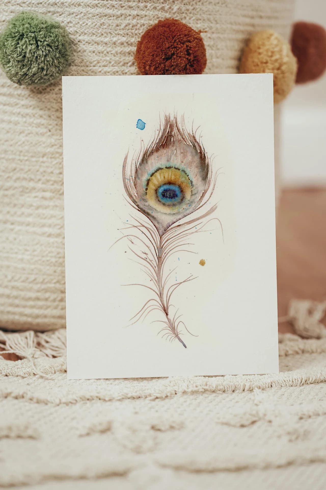 Peacock Inspired shown in a room setting