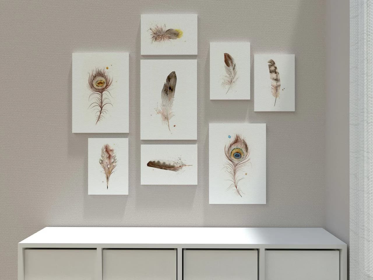Peacock Inspired shown in a room setting