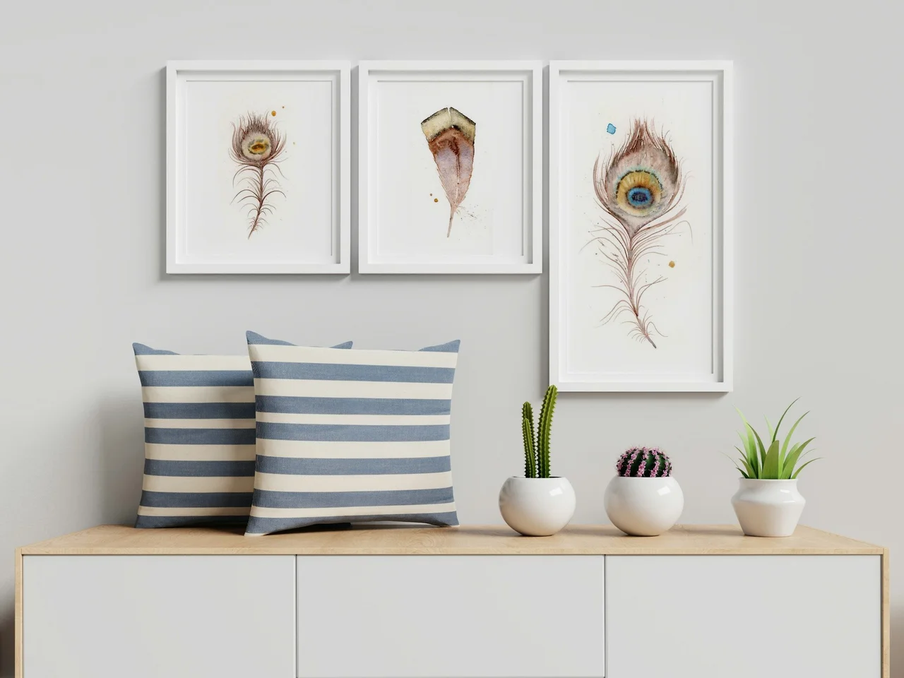 Peacock Inspired shown in a room setting