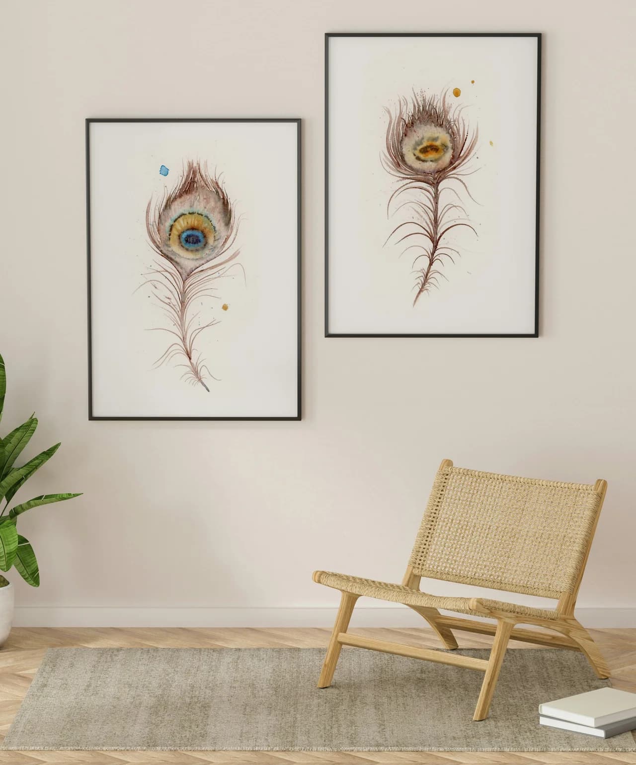 Peacock Inspired shown in a room setting