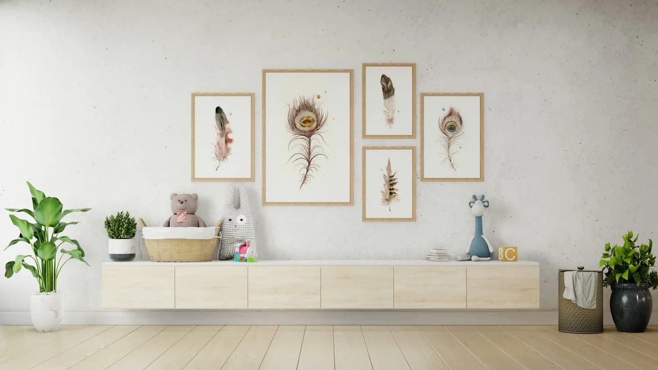 Peacock shown in a room setting