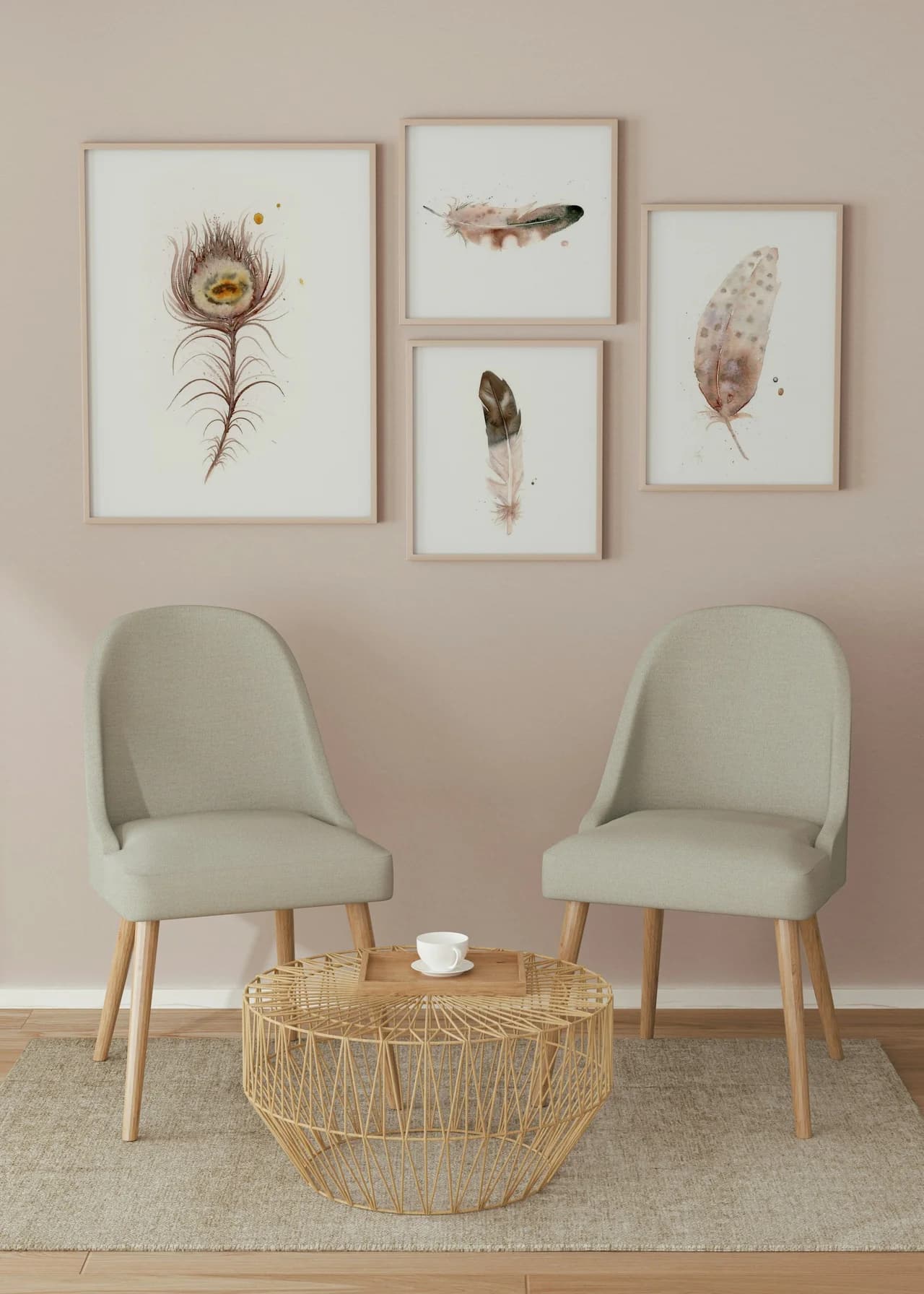 Peacock shown in a room setting