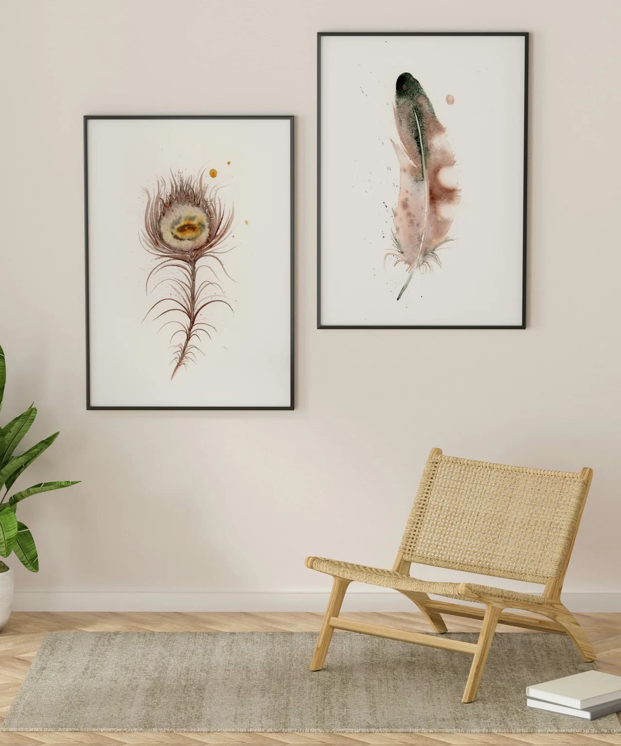 Peacock shown in a room setting
