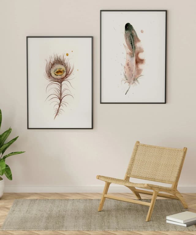 Peacock shown in a room setting