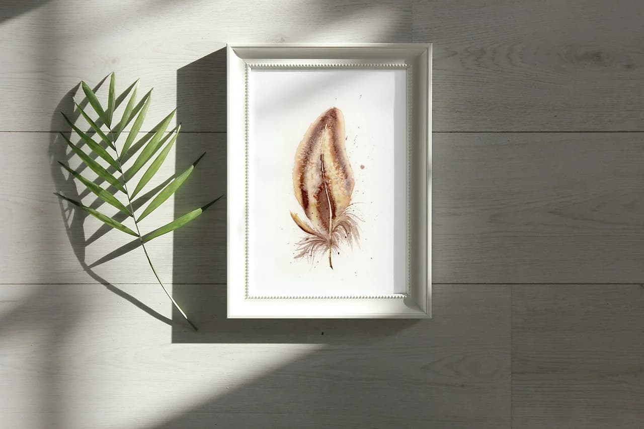 Spoonbill shown in a room setting