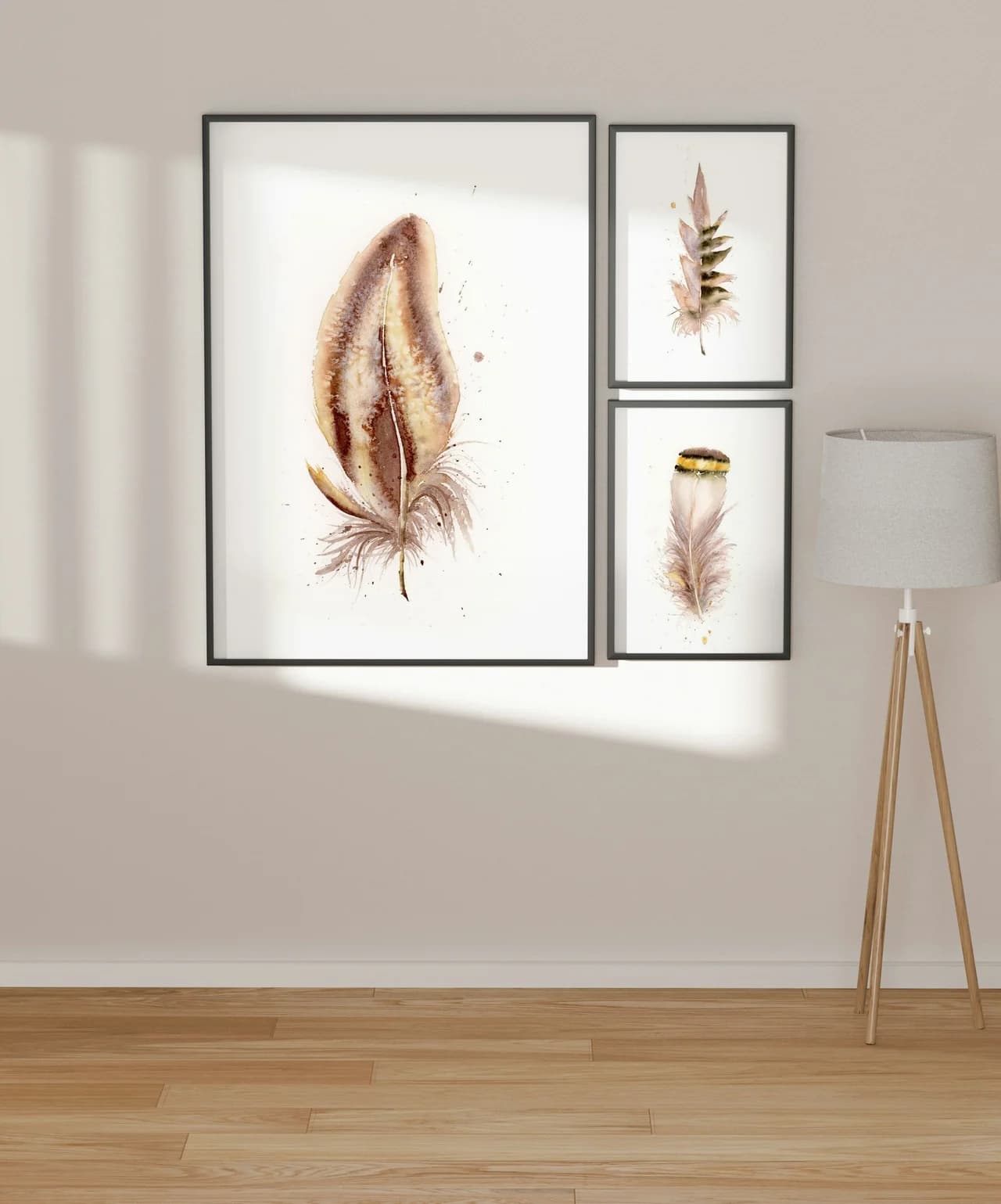 Spoonbill shown in a room setting