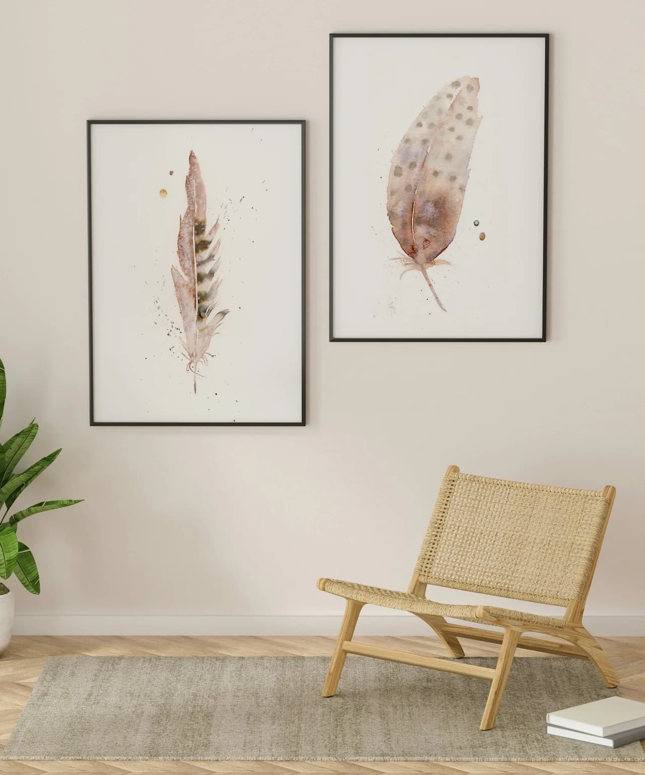 Pheasant shown in a room setting