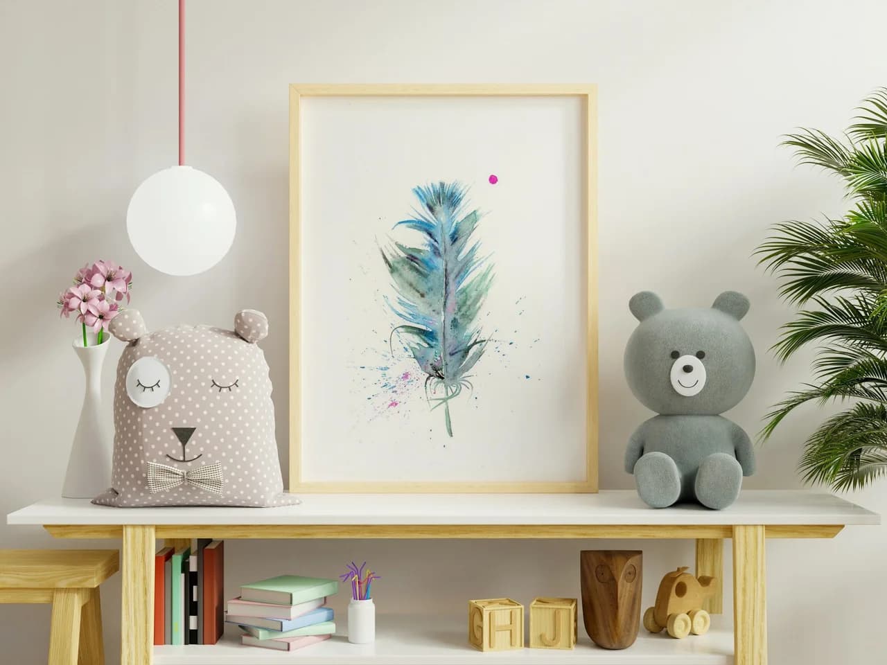 Hummingbird shown in a room setting