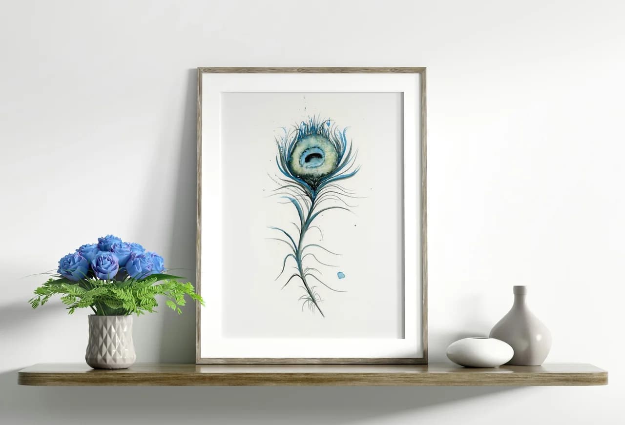 Peacock shown in a room setting