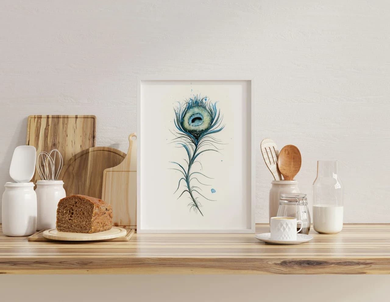 Peacock shown in a room setting