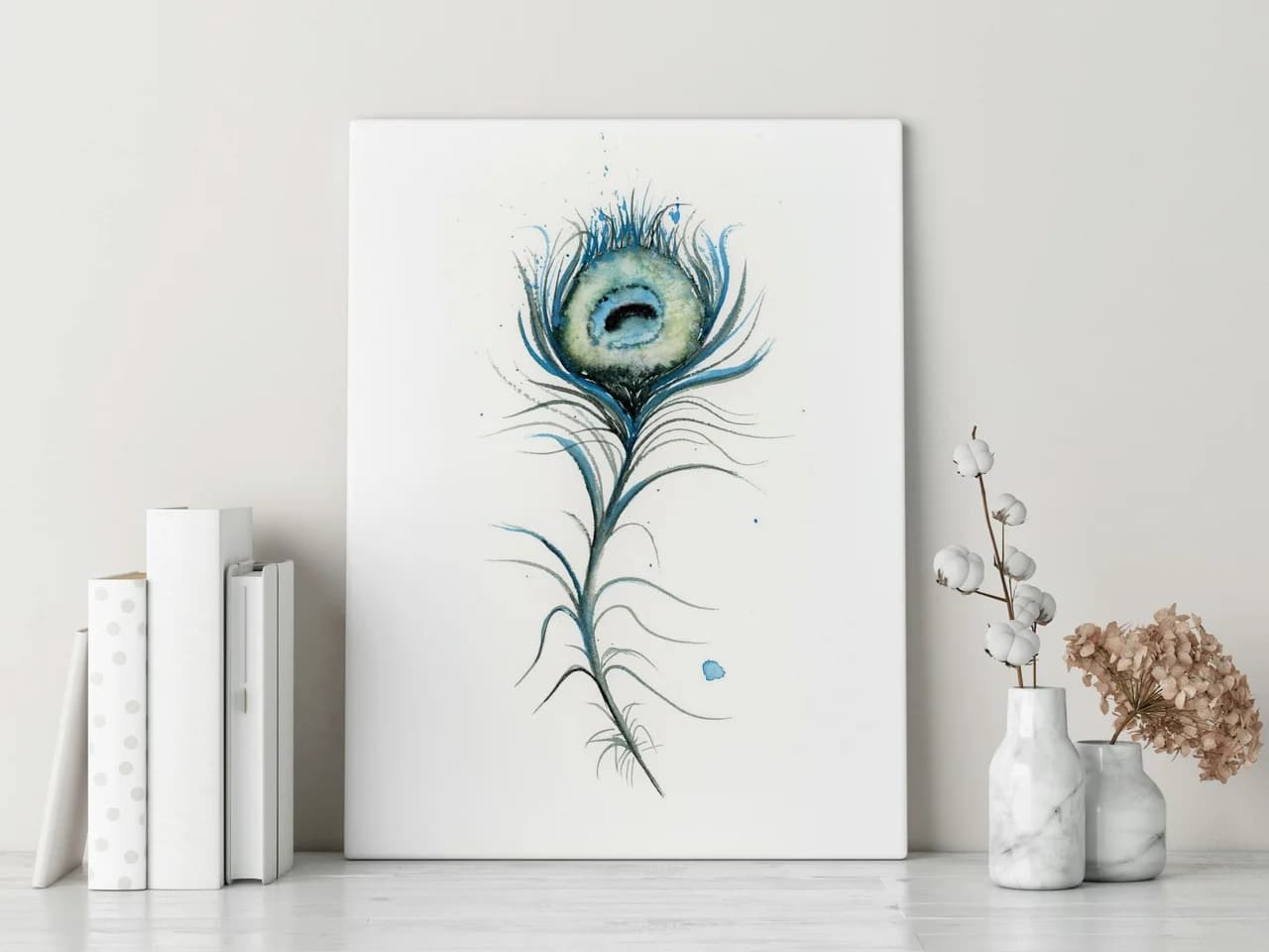 Peacock shown in a room setting