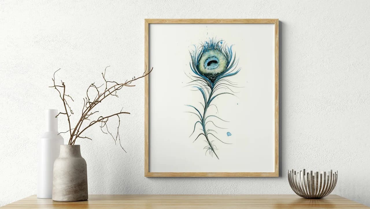 Peacock shown in a room setting