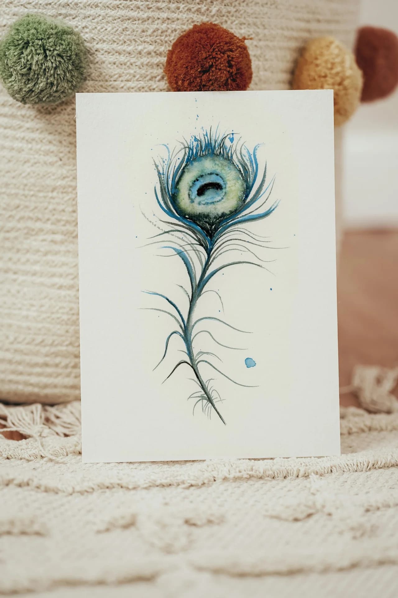 Peacock shown in a room setting