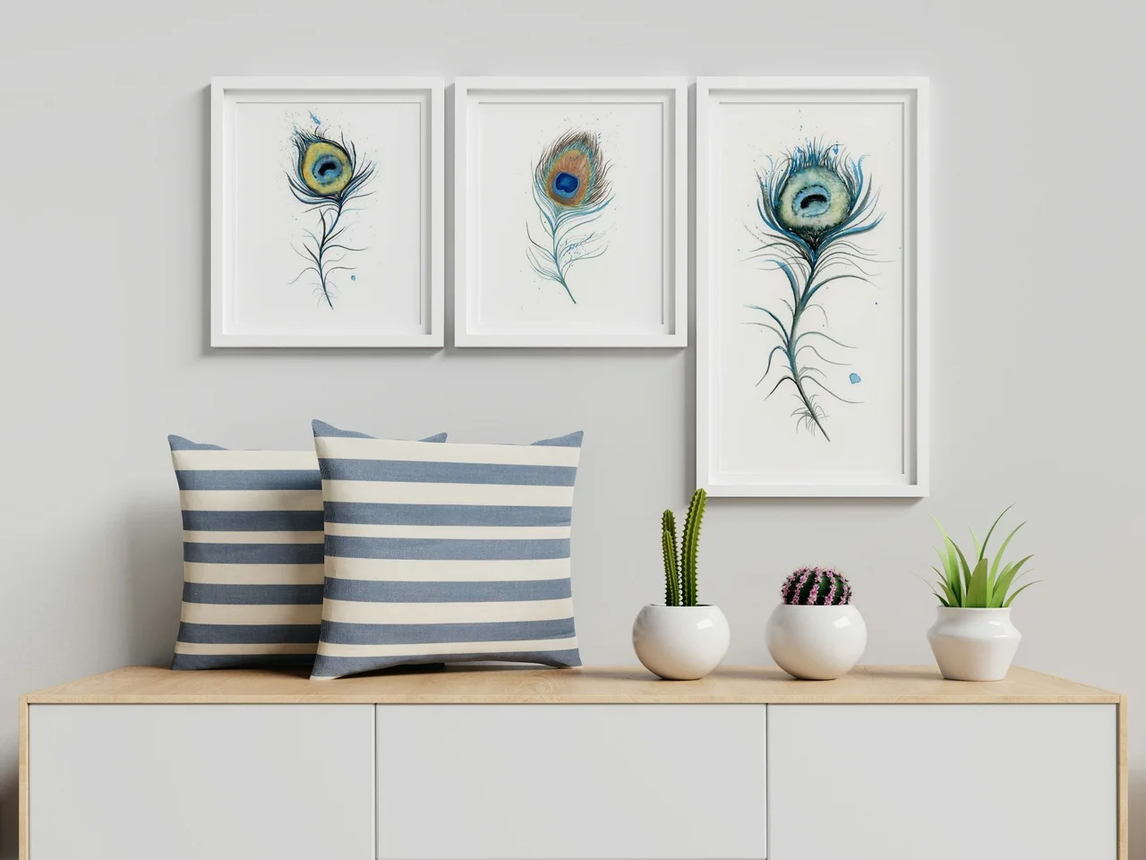 Peacock shown in a room setting