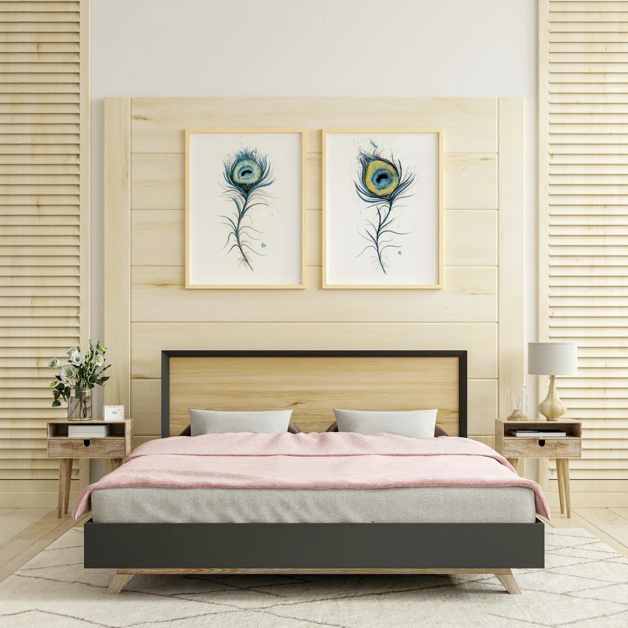 Peacock shown in a room setting
