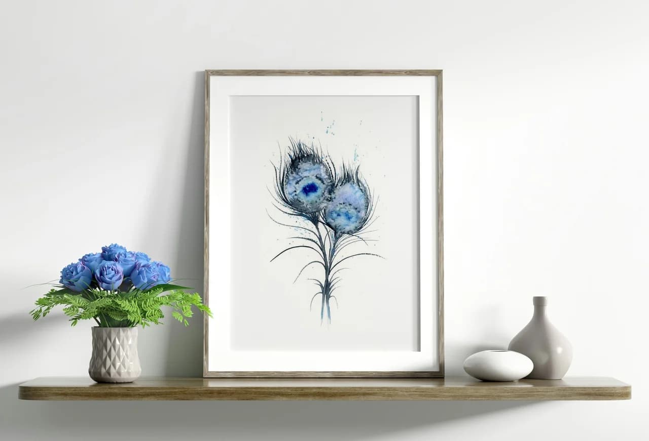 Peacock shown in a room setting