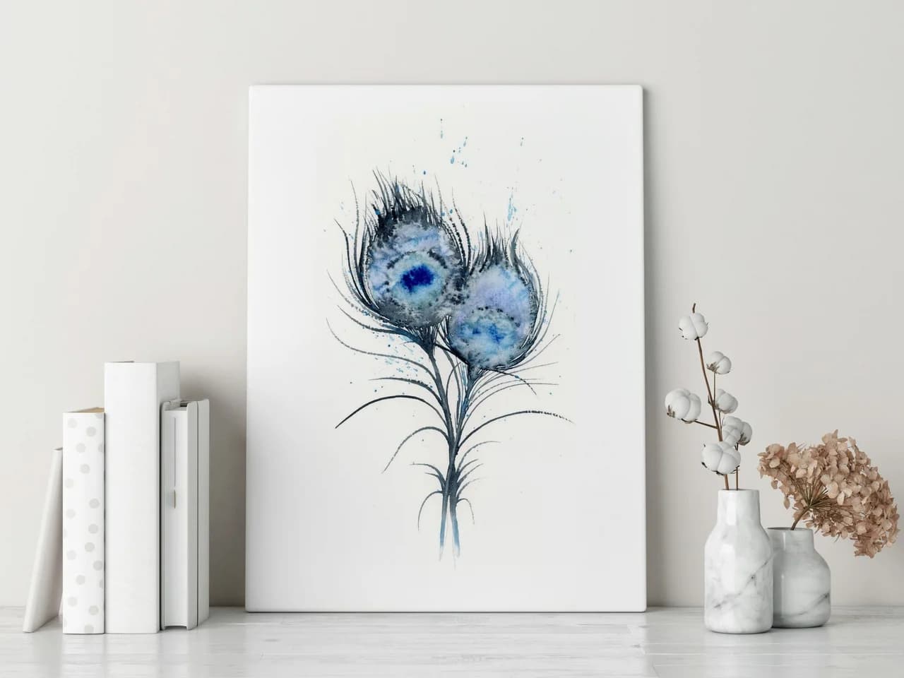 Peacock shown in a room setting