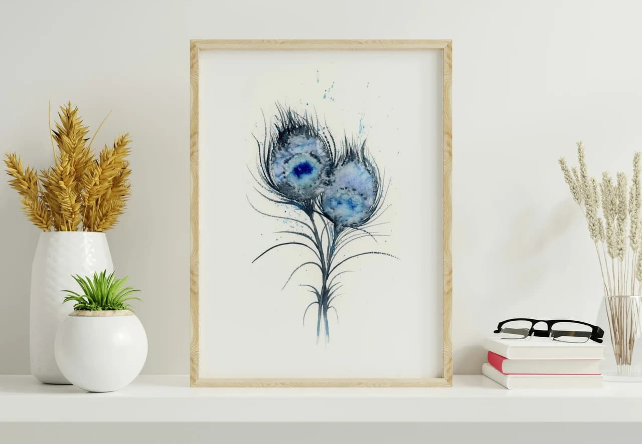 Peacock shown in a room setting