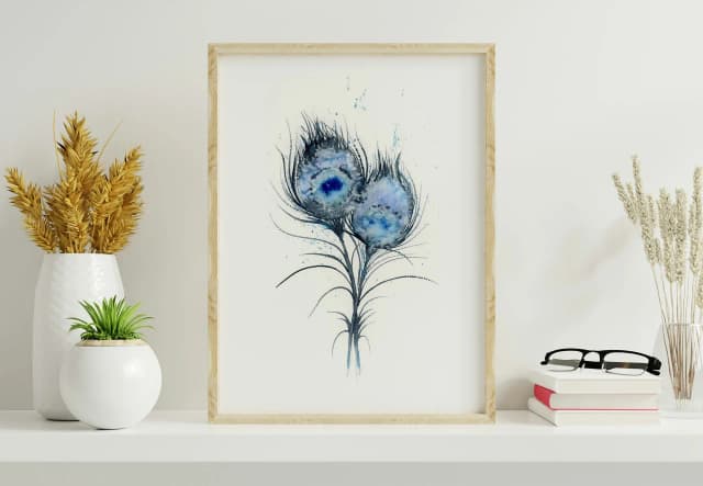 Peacock shown in a room setting