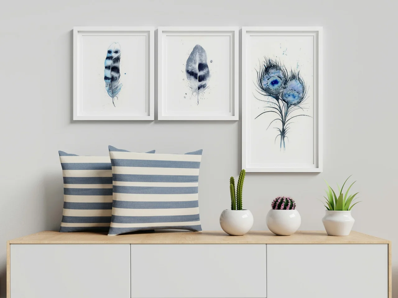 Peacock shown in a room setting