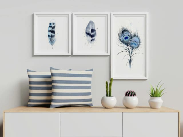 Peacock shown in a room setting