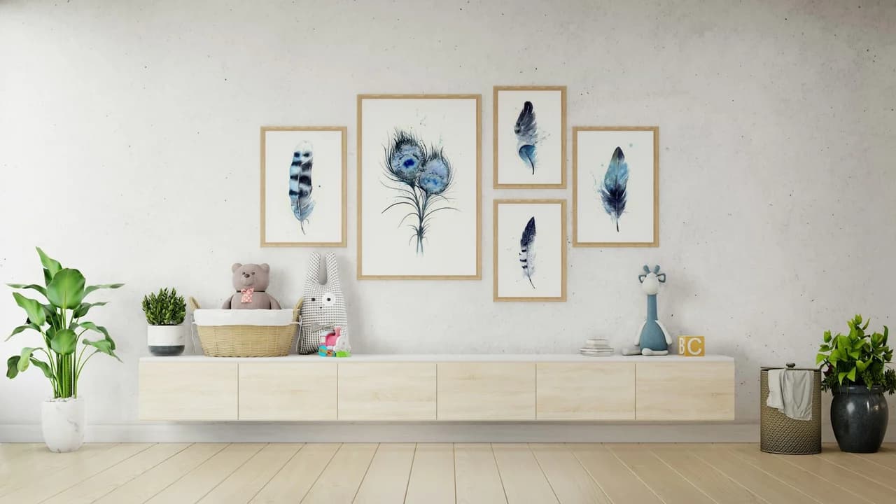 Peacock shown in a room setting