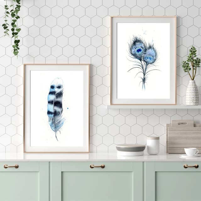 Peacock shown in a room setting