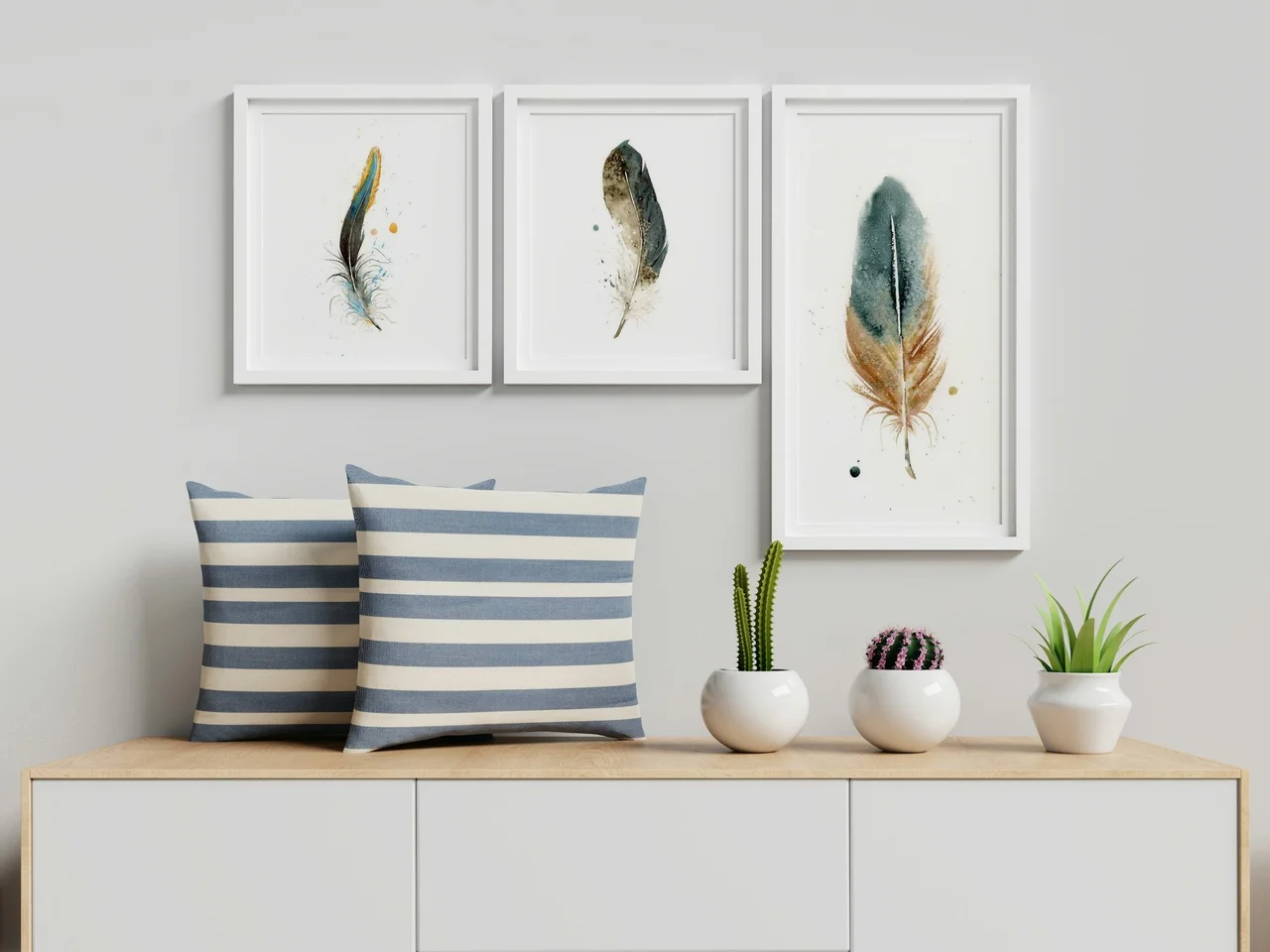 Harlequin Duck shown in a room setting