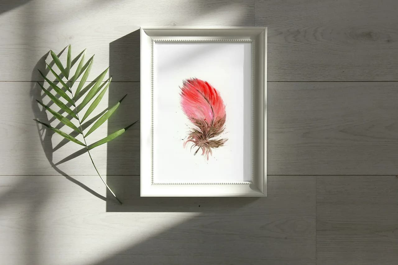 Scarlet Macaw shown in a room setting