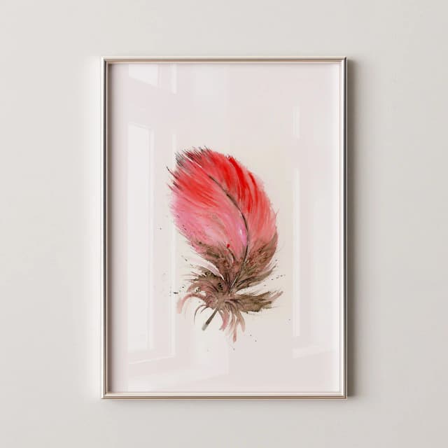 Scarlet Macaw shown in a room setting
