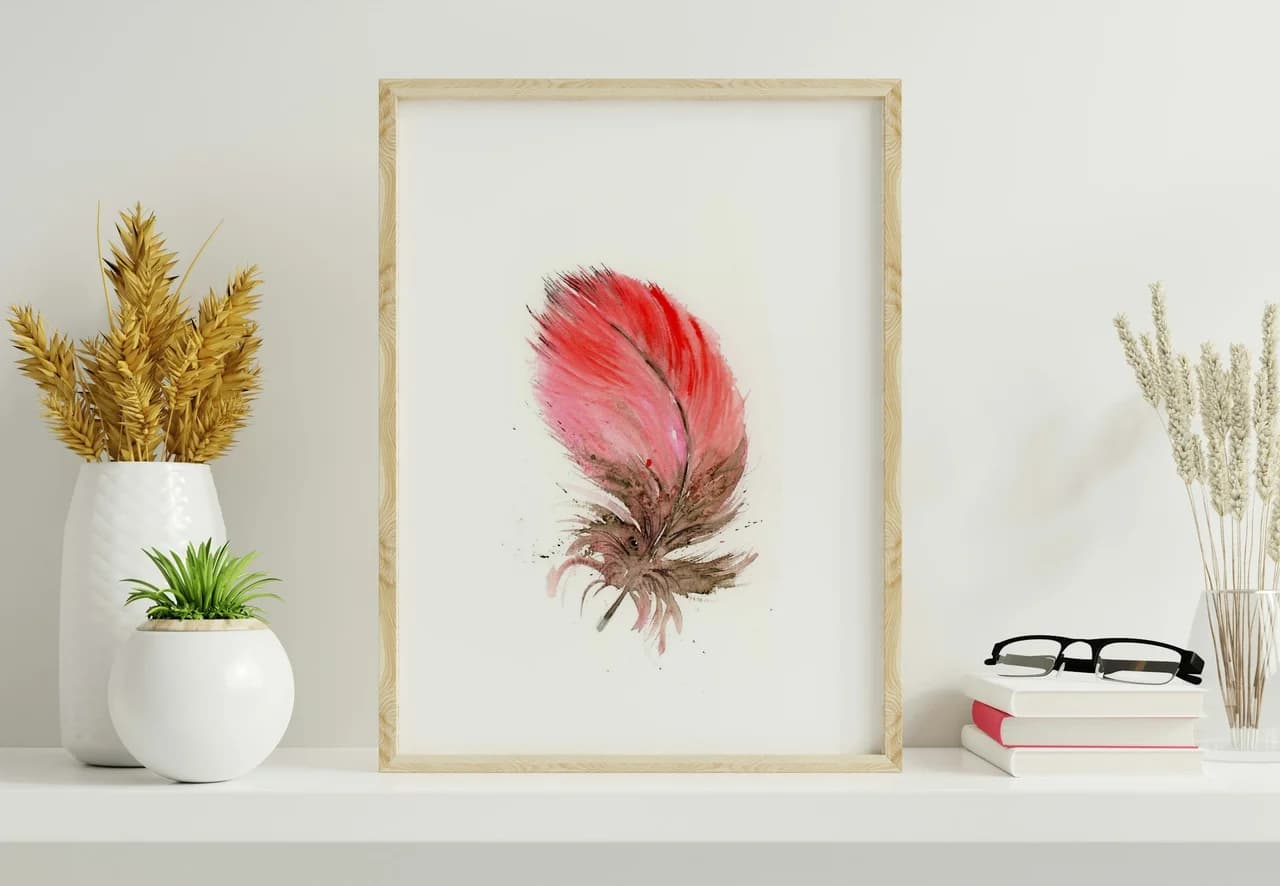 Scarlet Macaw shown in a room setting