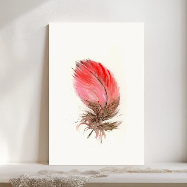 Scarlet Macaw shown in a room setting