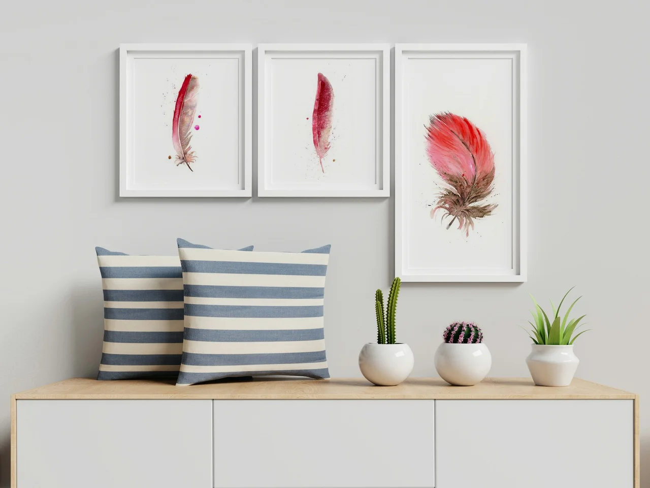 Scarlet Macaw shown in a room setting