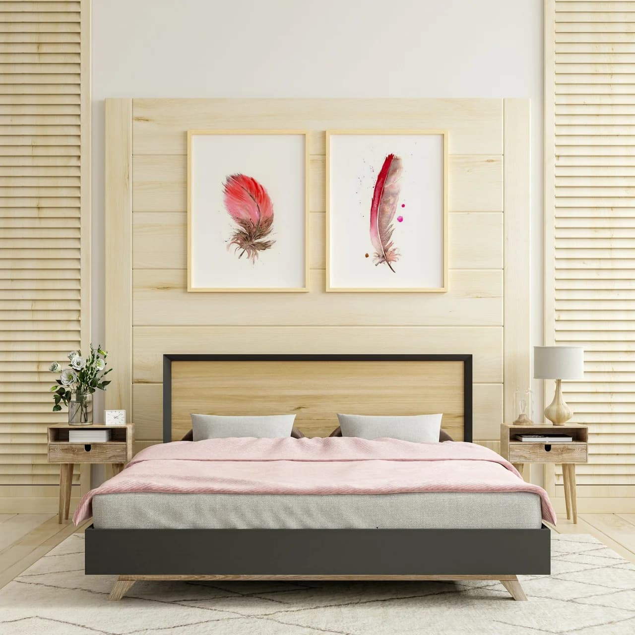 Scarlet Macaw shown in a room setting