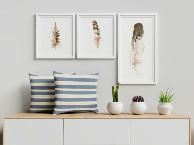 Eagle shown in a room setting